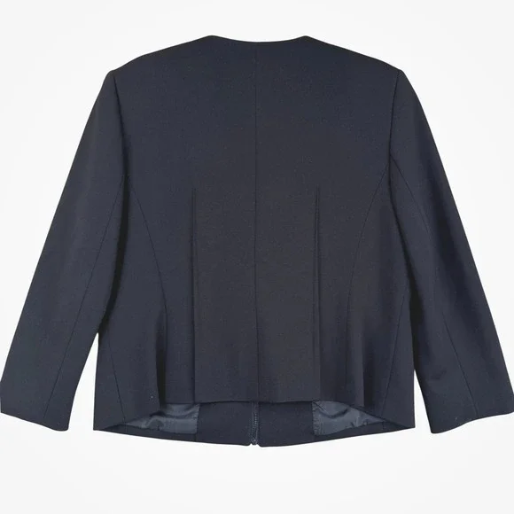 Nine West Womens Blazer Size 12 Black Fitted Career Jacket Business Chic Office - Picture 3 of 12